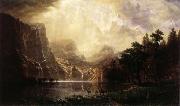 Albert Bierstadt Among the Sierra Nevada Mountains oil painting artist
